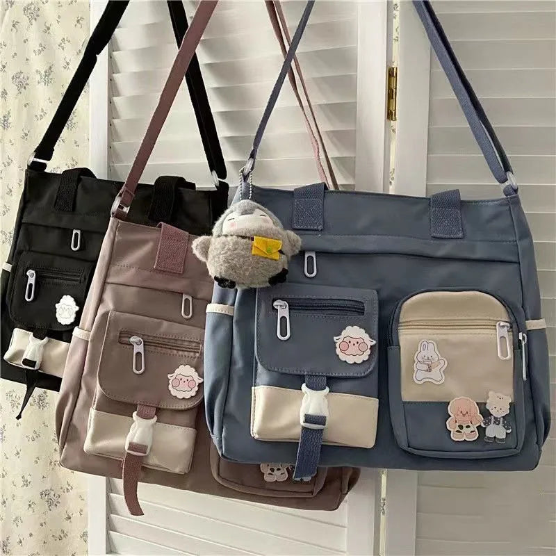 Waterproof Nylon Women's Shoulder Bag – Casual Crossbody Messenger Tote