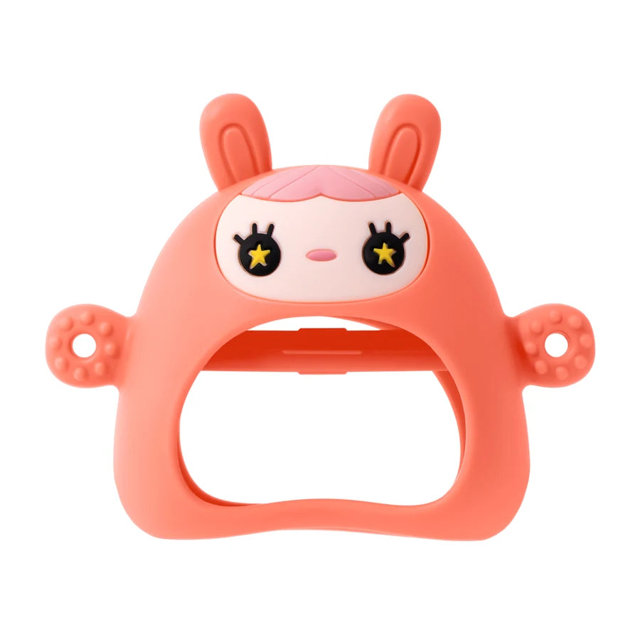 1PC Silicone Baby Teethering Toys Cartoon Rabbit Shape Baby Care Utensils Soft Baby Toys Nursing Baby Stuff Baby Accessories