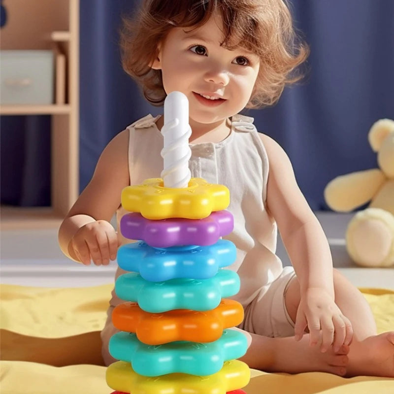 Rainbow Spinning Stacking Tower