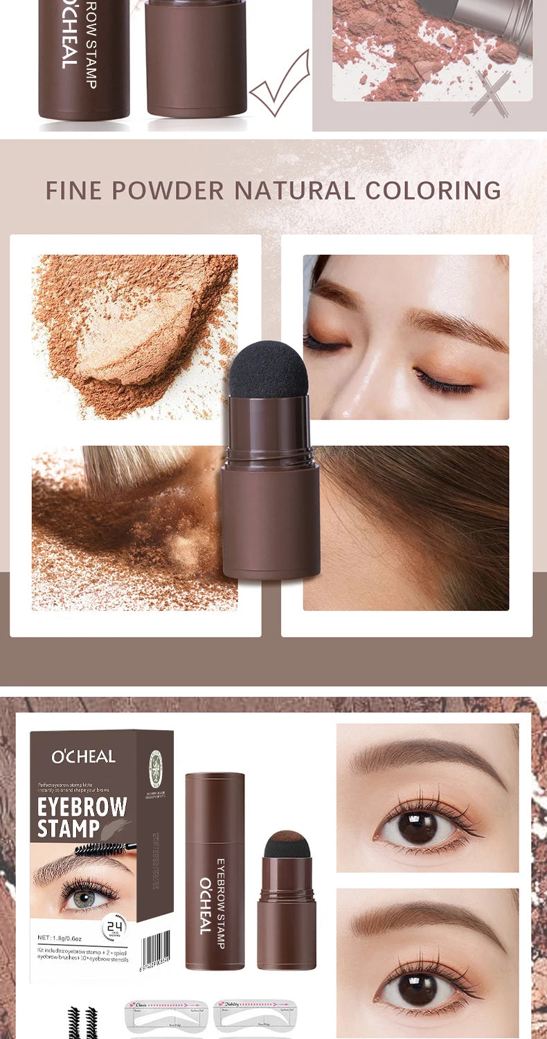 O'CHEAL Eyebrow Stamp Powder and Hairline Touch-Up Kit