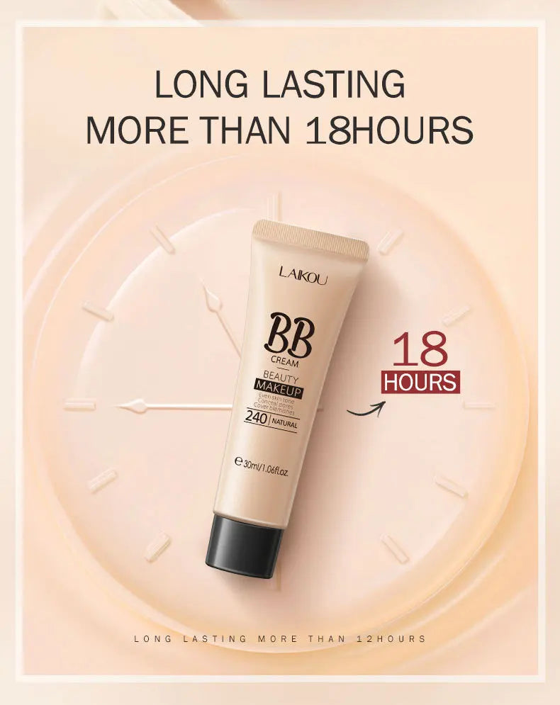 LAIKOU BB Cream with SPF — Lightweight Liquid Foundation & Concealer