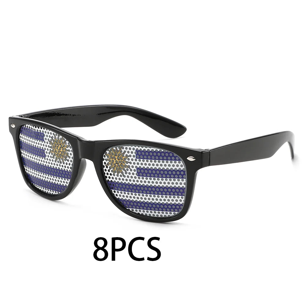 8PCS HD Vision Flag Sunglasses – Football Fan Sports Party Eyewear