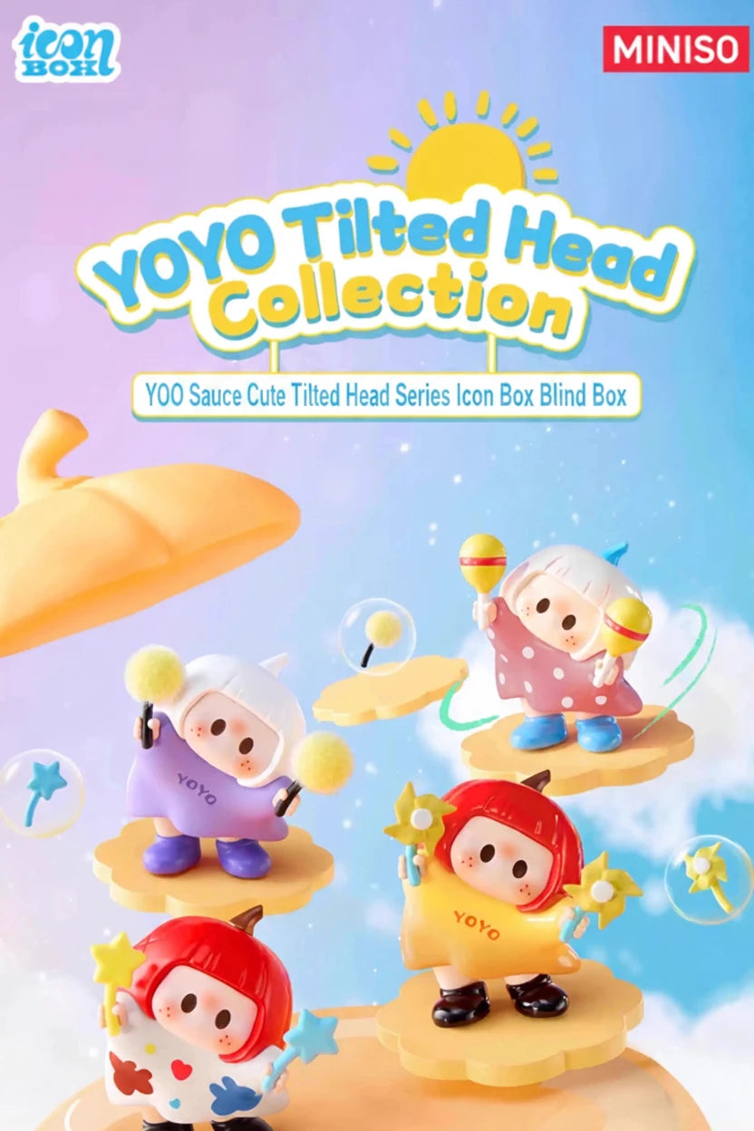 Original Yoyo Cute Tilting Head Series Blind Box Mystery Collectible Figurine – Decorative Display Toy & Gift