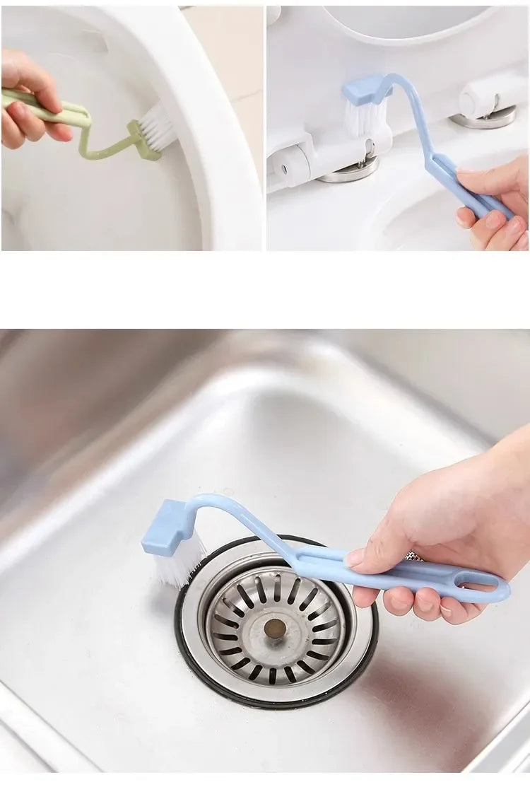 Toilet Cleaning Brush with S-Shaped Curved Handle – Corner & Edge Scrubber for Bathroom Cleaning