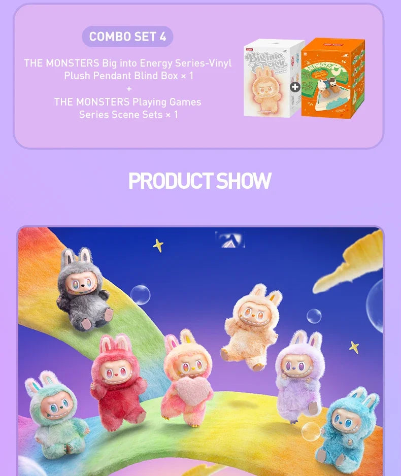 Labubu V3 – Big Into Energy Series | Vinyl Velvet Blind Box Mystery Pendant | Collectible Decoration & Gift