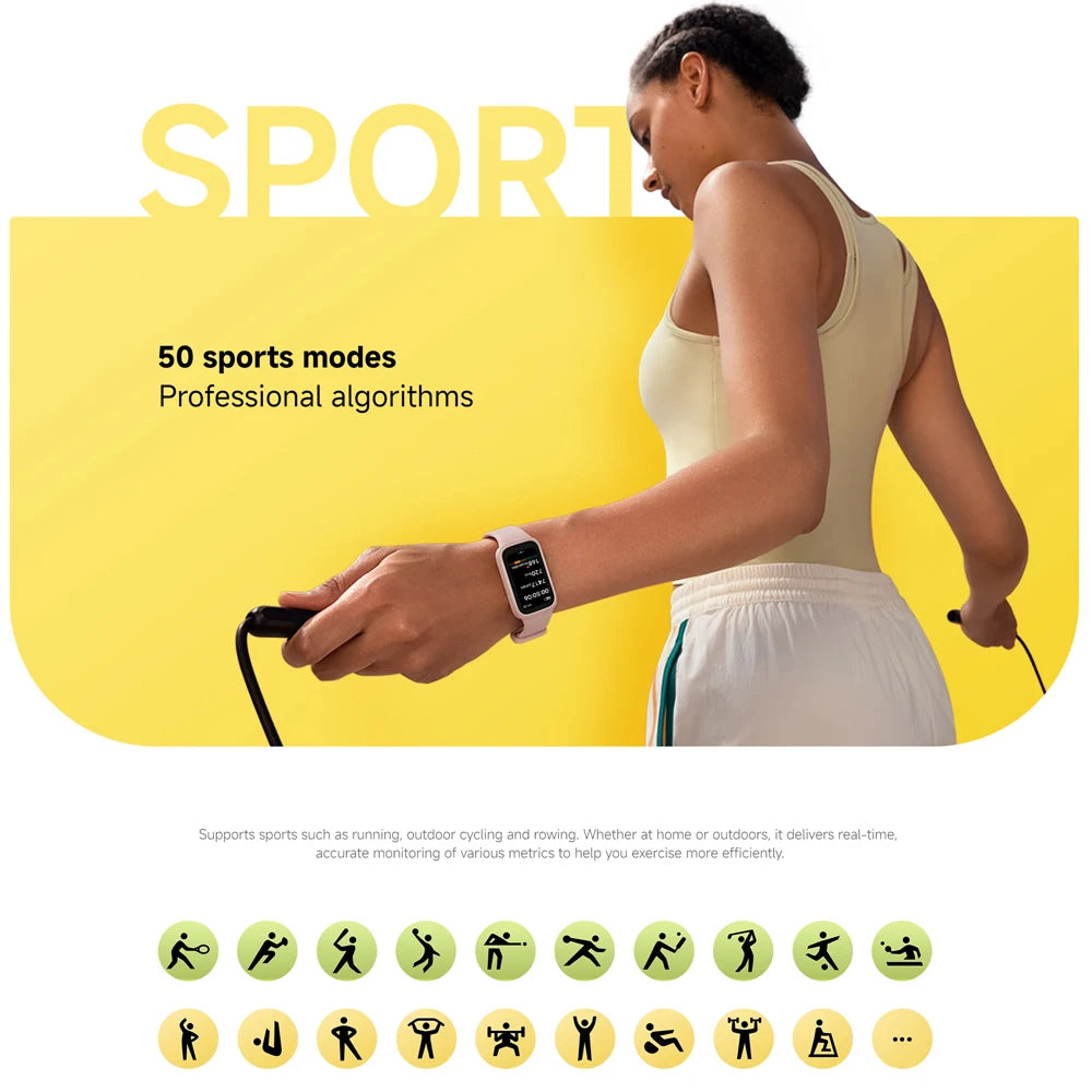 Global Version Smart Band 9 Active – 1.47" TFT Display, 18-Day Battery Life, Fitness & Health Tracker