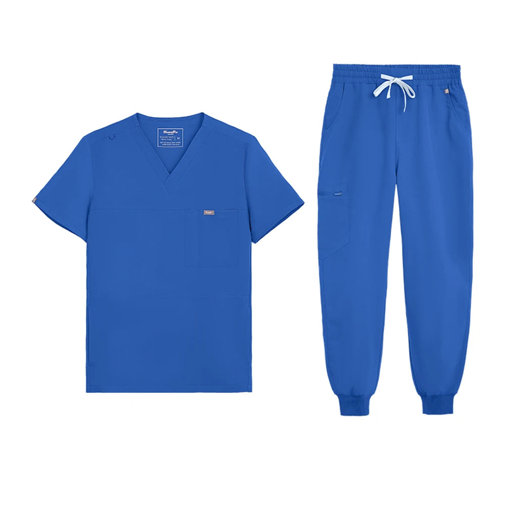 Men's Antibacterial Surgical Scrubs Set — Soft Breathable 2-Piece Medical Uniform