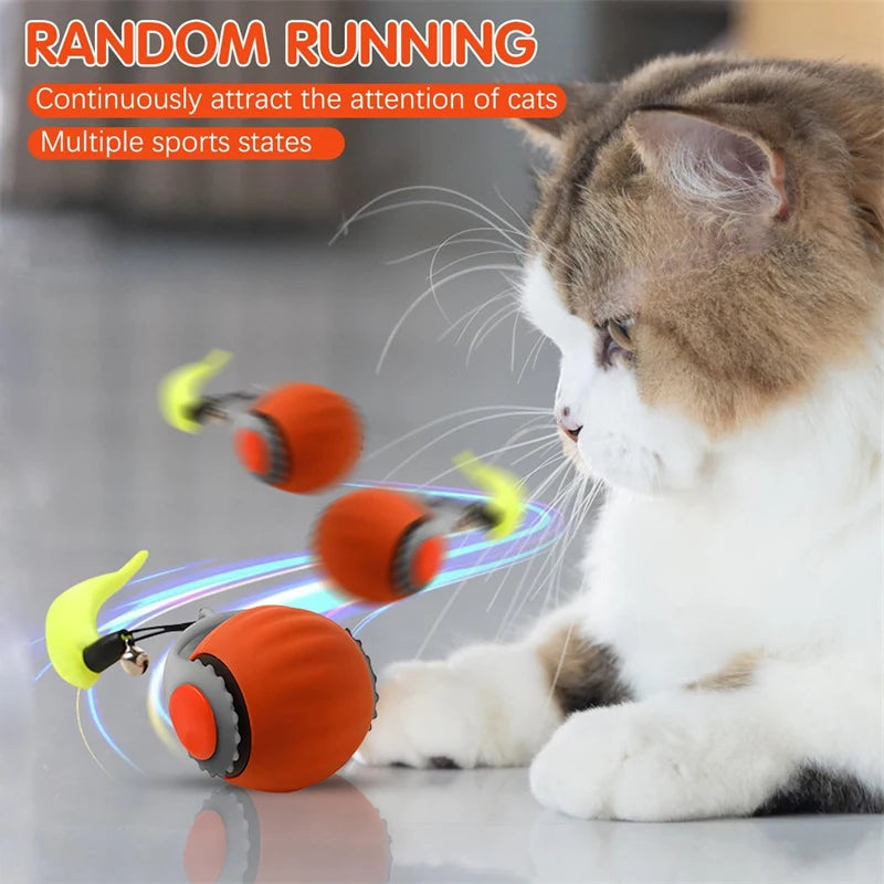Smart Interactive Pet Toy Ball for Cats & Dogs, USB Rechargeable Automatic Rolling & Bouncing Ball