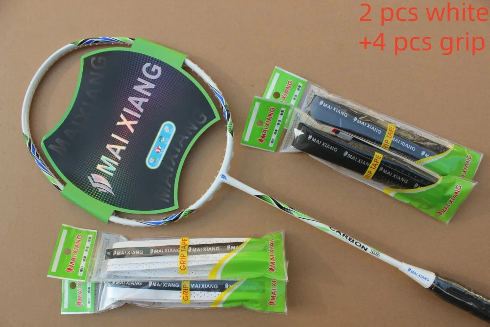 2PCS MAI XIANG-N11 Professional Badminton Rackets – 30 LBS Nano Carbon, High-End Offensive Racquets for Advanced Players