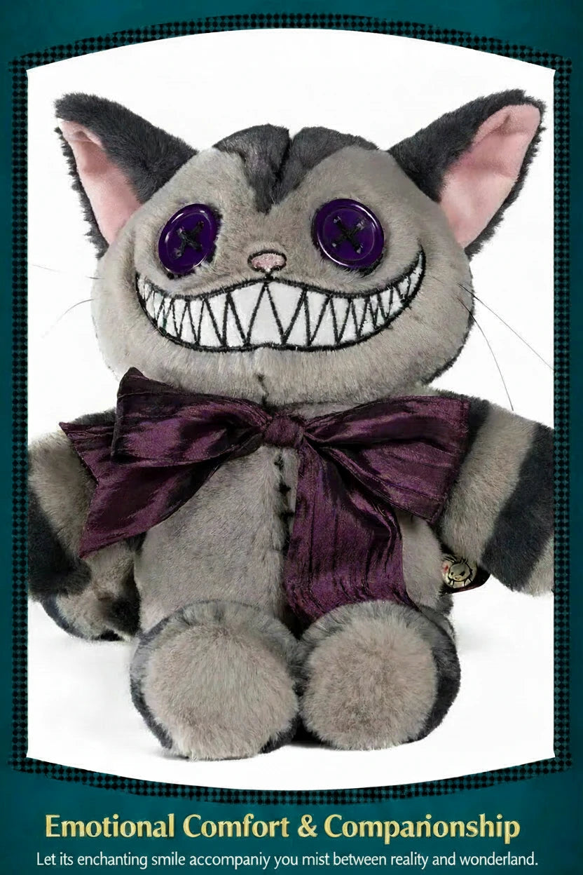 Official Cheshire Cat Plush Doll Funny Kawaii Cartoon Cat Pendant Collectible Stuffed Animal Birthday Gift