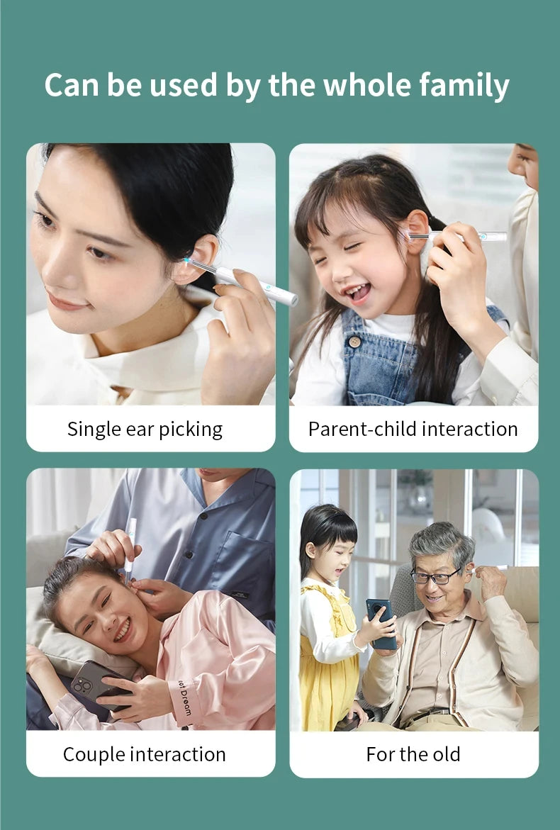 1080P HD Visual Ear Cleaner with Camera – Smart Otoscope Wax Removal Tool