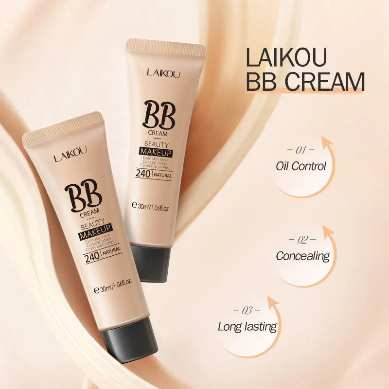 LAIKOU BB Cream with SPF — Lightweight Liquid Foundation & Concealer