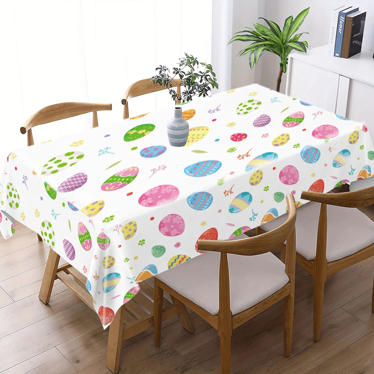 Easter Bunny Tablecloth Happy Easter Decoration For Home 2025 Easter Rabbit Eggs Easter Spring Themed Party Supplies Decoration