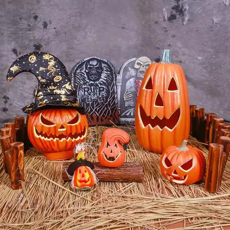 Decorative Pumpkin Lantern – Halloween Prop & Outdoor Pumpkin Light Decoration