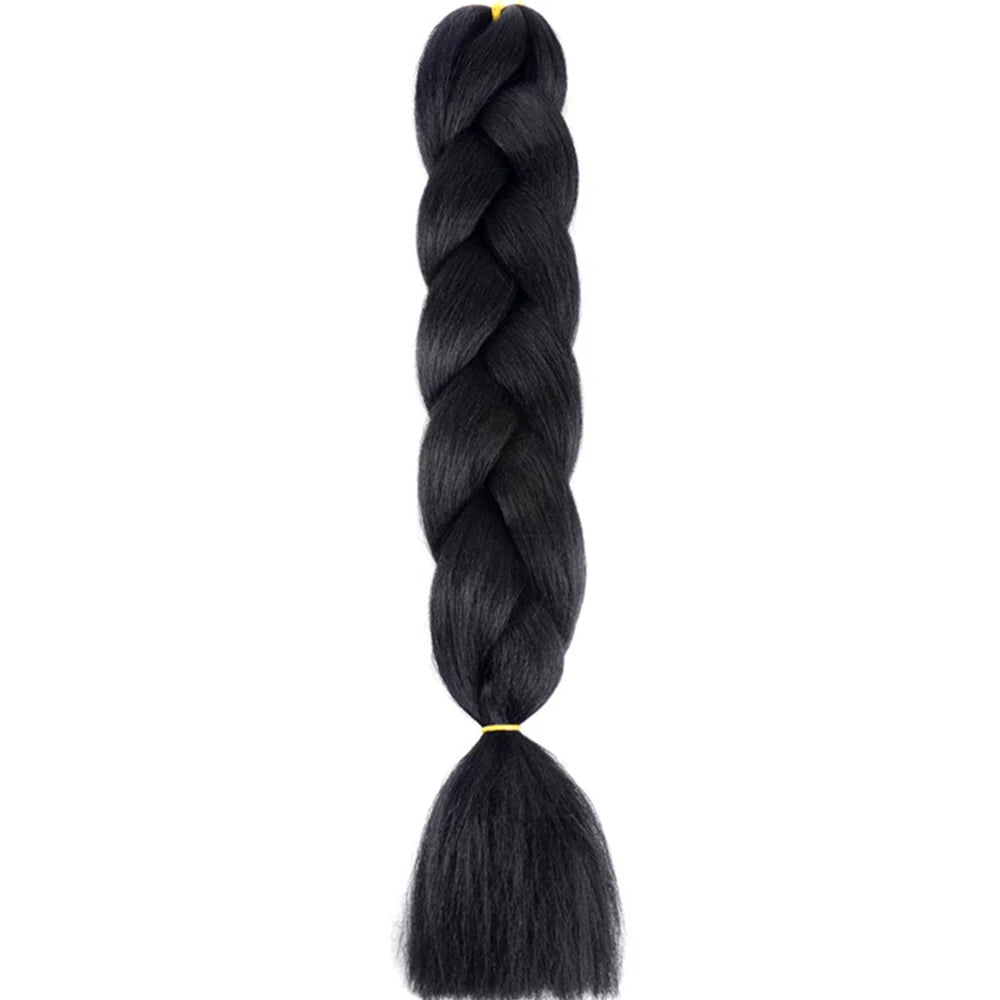 GlowStrands 24” Jumbo Braids for Kids & Adults – Ombre Kanekalon Hair Extensions, Easy Styling & Natural Feel