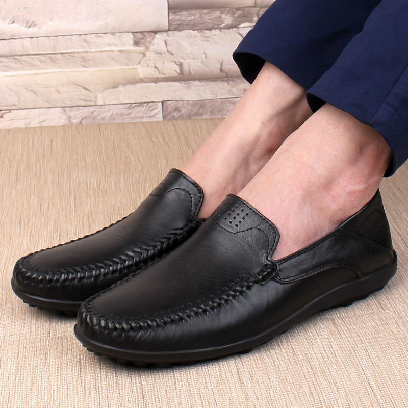 Men’s Genuine Leather Loafers – Italian-Style Breathable Slip-On Dress Shoes | Casual & Formal Fit, Plus Sizes