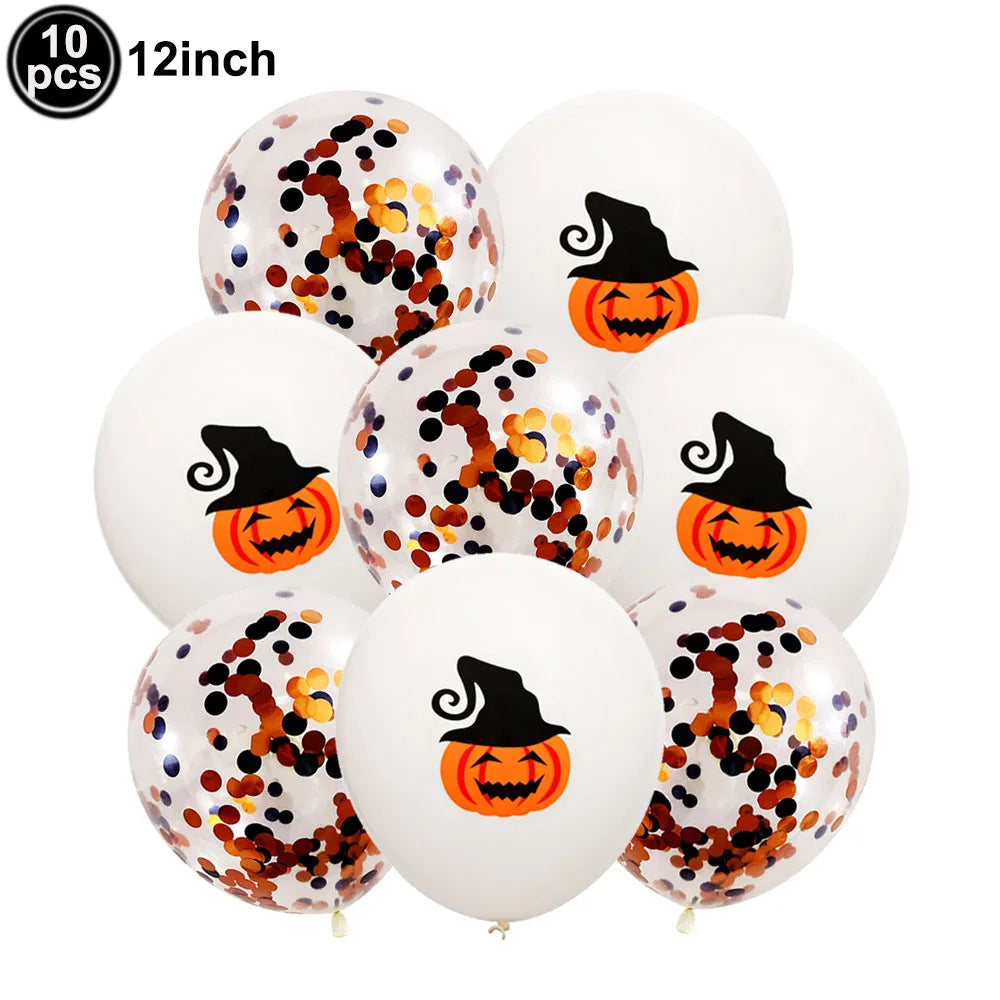 Halloween 12-Inch Latex Balloons for Spooky Party Decorations