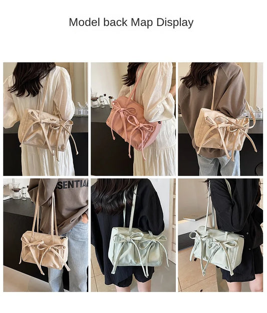 Women Shoulder handbag Fashionable and Sweet Design Tote Bag Folded Large Capacity