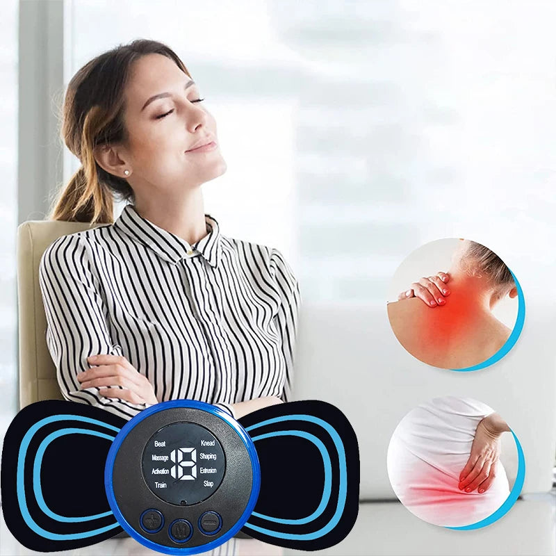 Compact Full Body Massage Set – Foot Pad, Precision Massage Pen & Adhesive Patch for Neck, Back & Targeted Relief