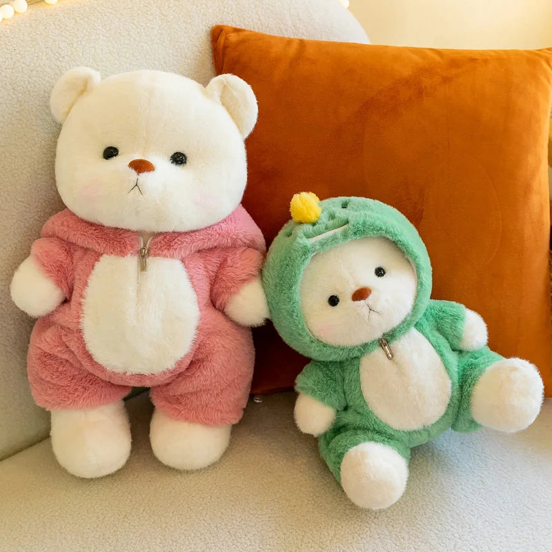 Anime Plush Toy 25/35cm – Jointed Bear, Bunny, Duck, Shark, and Pig Stuffed Animal