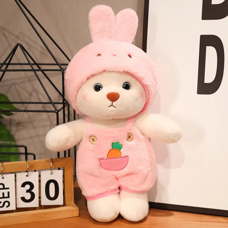 Anime Plush Toy 25/35cm – Jointed Bear, Bunny, Duck, Shark, and Pig Stuffed Animal