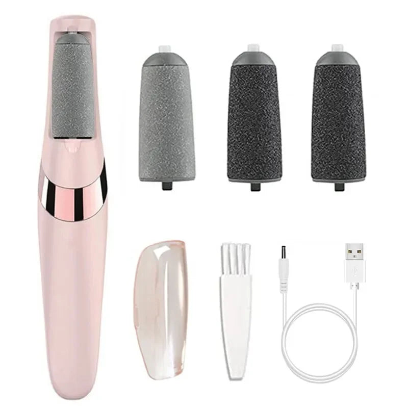 Electric Foot Grinder – Pink Electronic Callus Remover & Skin Smoother, Heel & Foot Care Tool