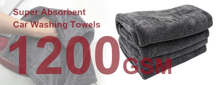 Microfiber Car Wash Towel – Super Absorbent, Fast Drying, Lint-Free
