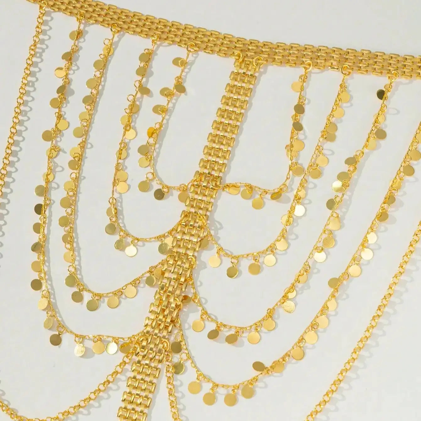 Gold-Plated Hair Chain for Women – Turkish Kurdish Arabic Totem Headpiece – Festival & Wedding Jewelry