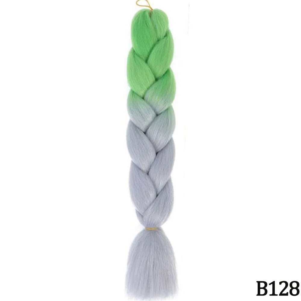 GlowStrands 24” Jumbo Braids for Kids & Adults – Ombre Kanekalon Hair Extensions, Easy Styling & Natural Feel