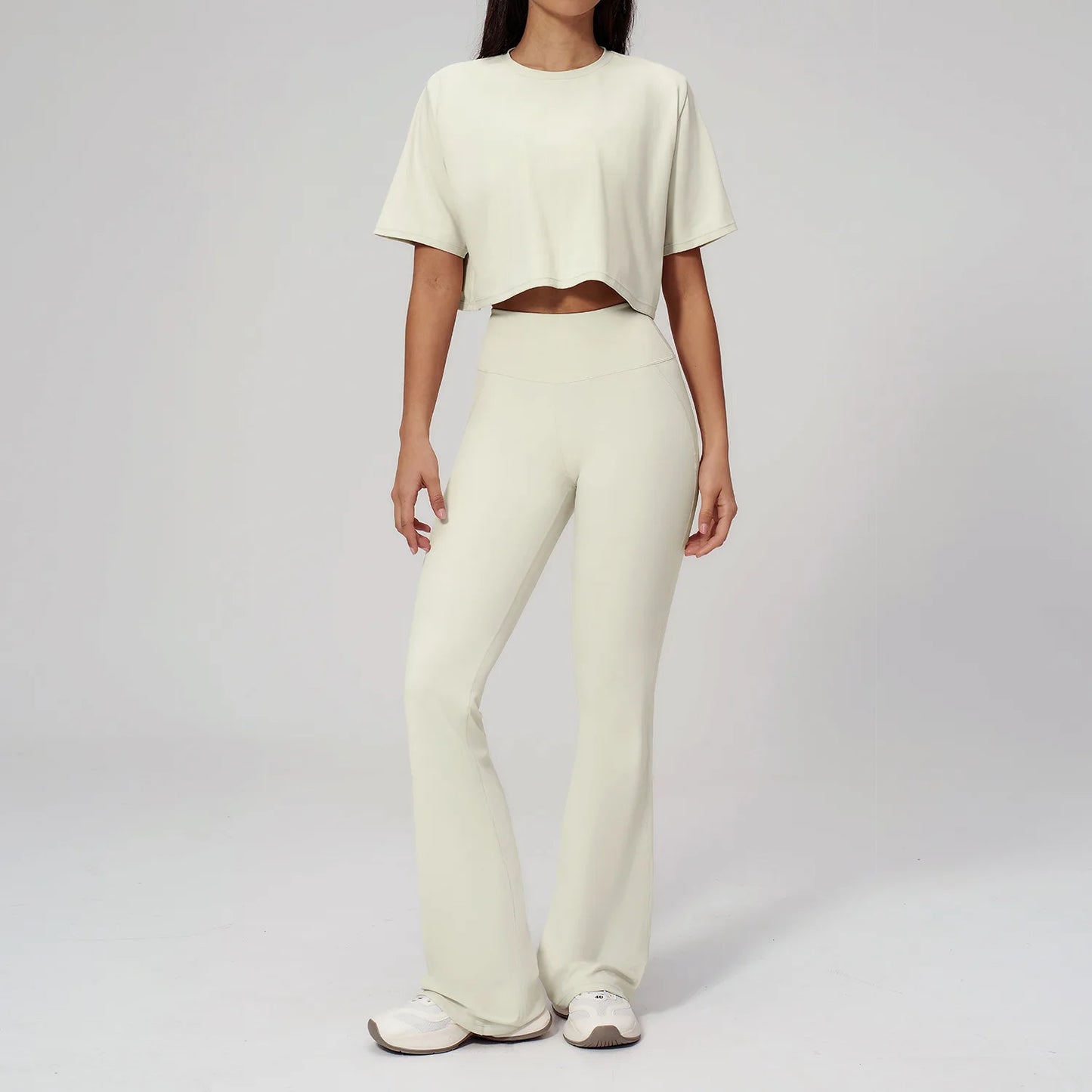 Women's 2-Piece Seamless Yoga Set – Leggings & Crop Top
