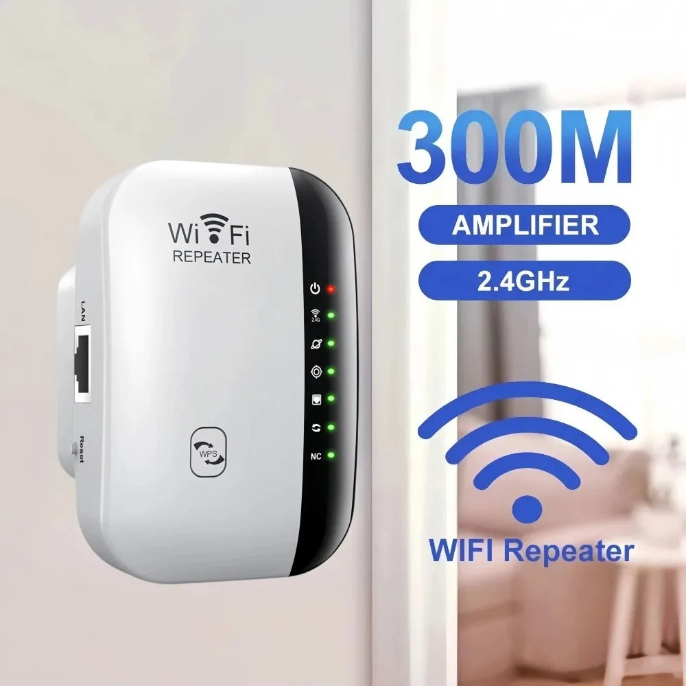 300Mbps WiFi Range Extender & Signal Booster, 802.11N Wireless Repeater, Network Amplifier for Home and Office