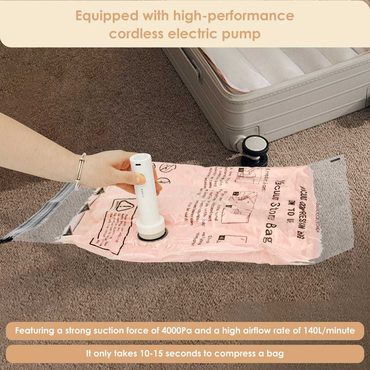 Vacuum Storage Bag Set with USB Electric Pump