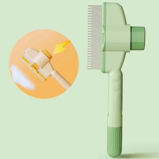 Self-Cleaning Pet Grooming Brush with One-Button Hair Removal – Deshedding & Massage Brush for Dogs and Cats – Suitable for Long & Short Hair