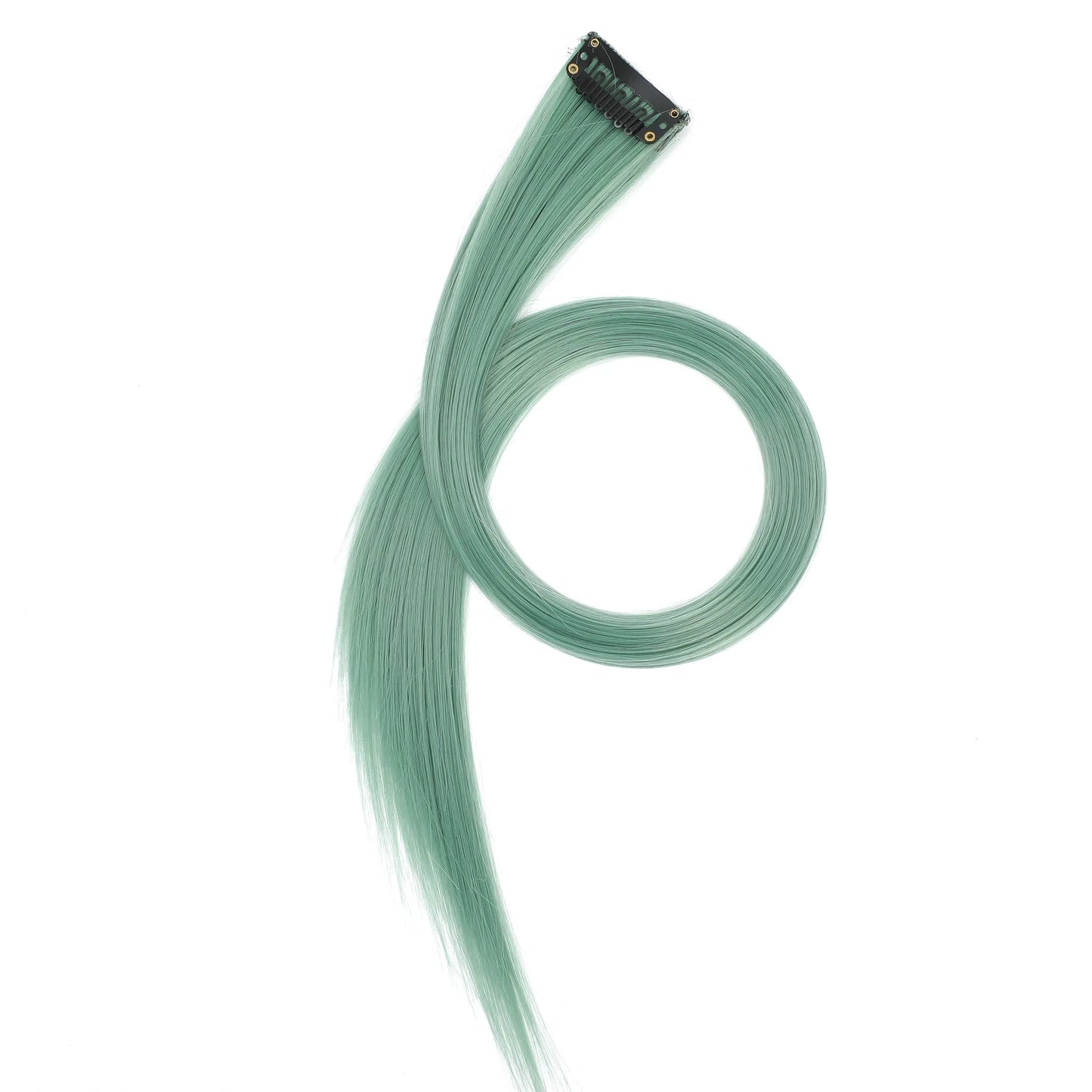 22-Inch Straight Clip-In Synthetic Hair Extensions – Colorful Highlight Hairpiece