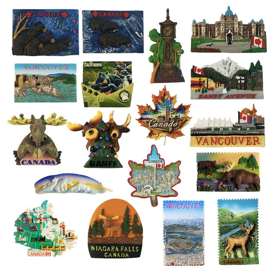 Canada North America Fridge Magnets Tourism Souvenir Refrigerator Magnetic Sticker Collection Handicraft Gift