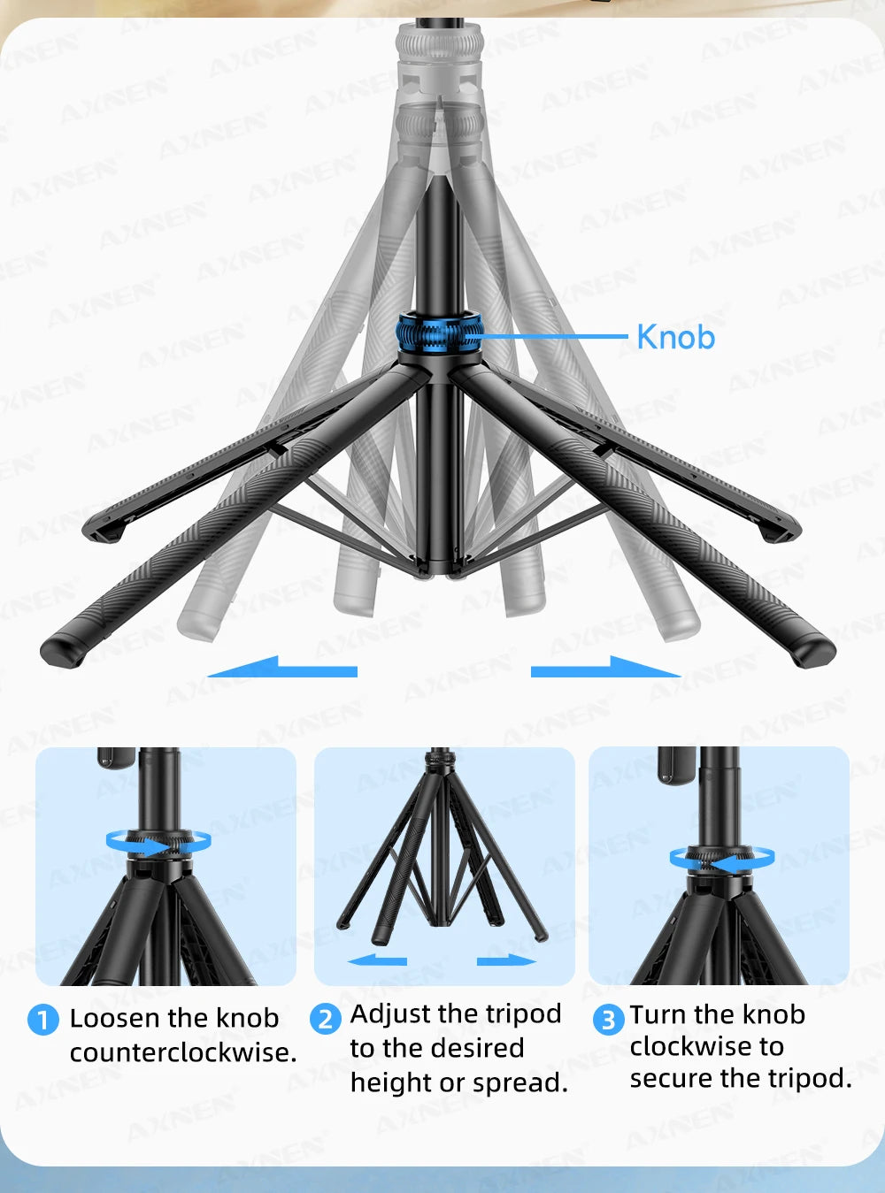 AI Face-Tracking Selfie Stick Tripod with Bluetooth Remote