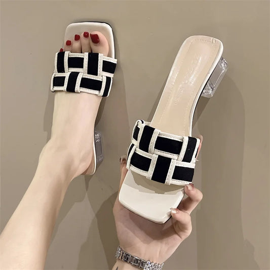 Braided Flip-flops for Women, Open-toe Fashion, Women's Summer Shoes 2024