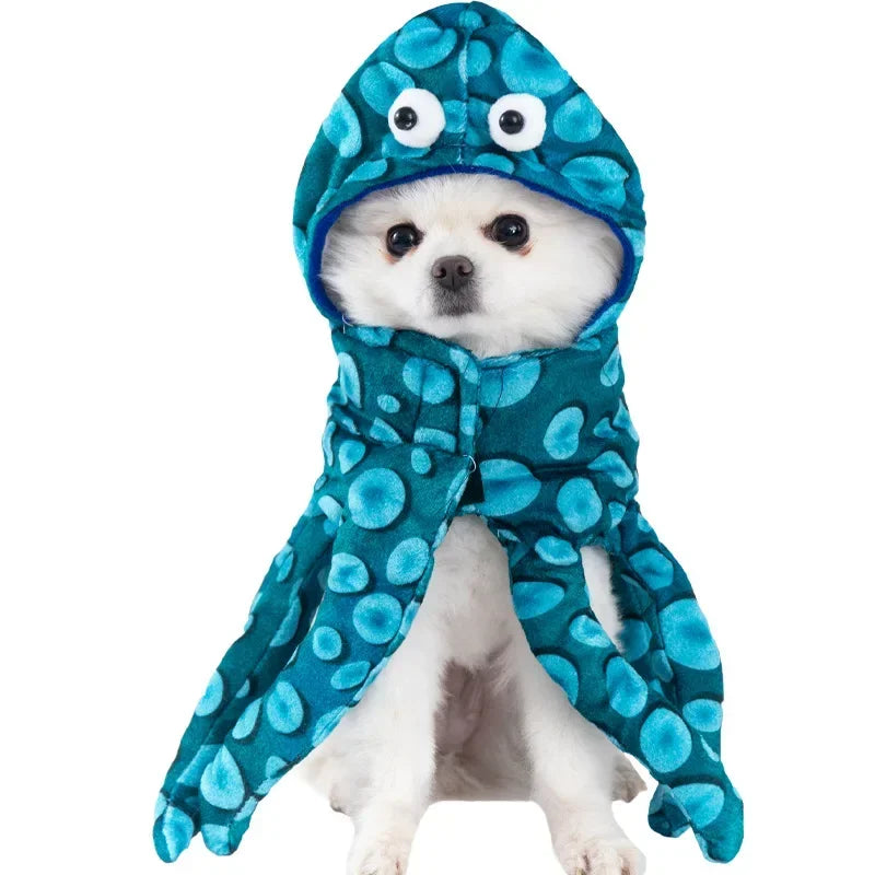 Halloween Stuffed-Body Pet Costume with Wig Hat