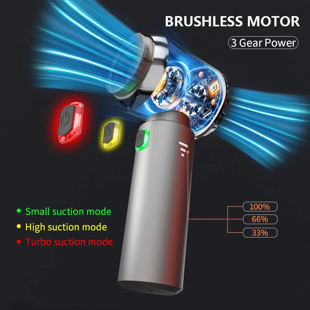 Portable Cordless Car Vacuum Cleaner – High Power Brushless Motor Handheld Vacuum & Air Duster
