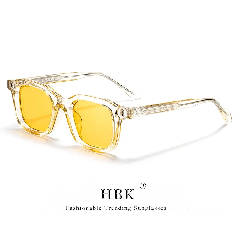 Square UV400 Sunglasses with Vintage Temple Tips — Unisex Fashion Eyewear