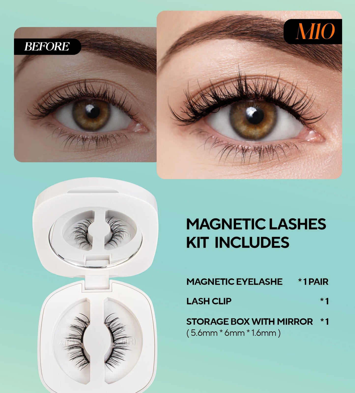 Soft Magnetic Eyelashes – No Glue Needed | Reusable | Natural 3D Look | Easy to Apply