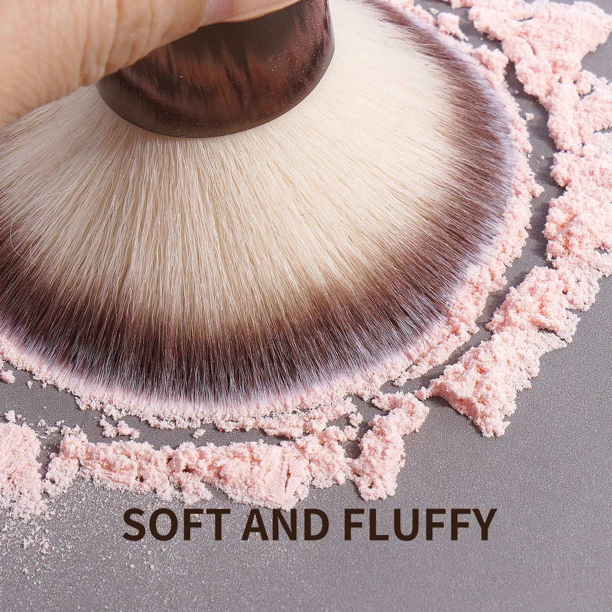 Double-Ended Makeup Brush – Foundation, Powder, Concealer, Blusher & Bronzer Brush | Soft Fiber Hair Beauty Tool