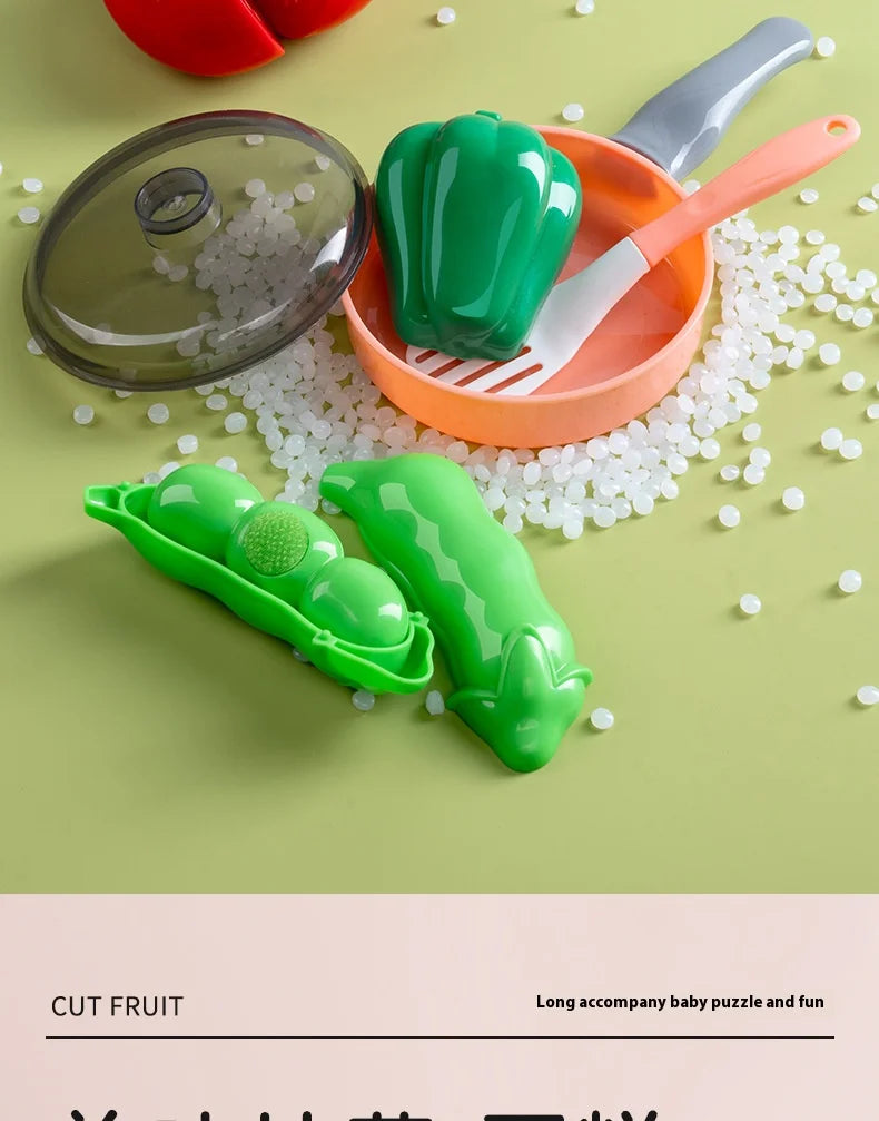 DIY Fruit & Vegetable Cutting Toy Set for Kids – Pretend Play Kitchen Food, Interactive Parent-Child Game, Birthday Gift