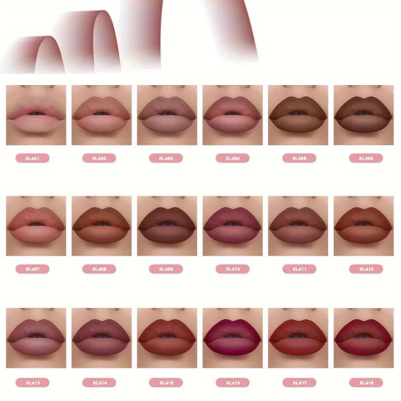 Velvet Matte Lip Liner Pencil Set (6-Piece), Long-Lasting, Smooth Lip Definition