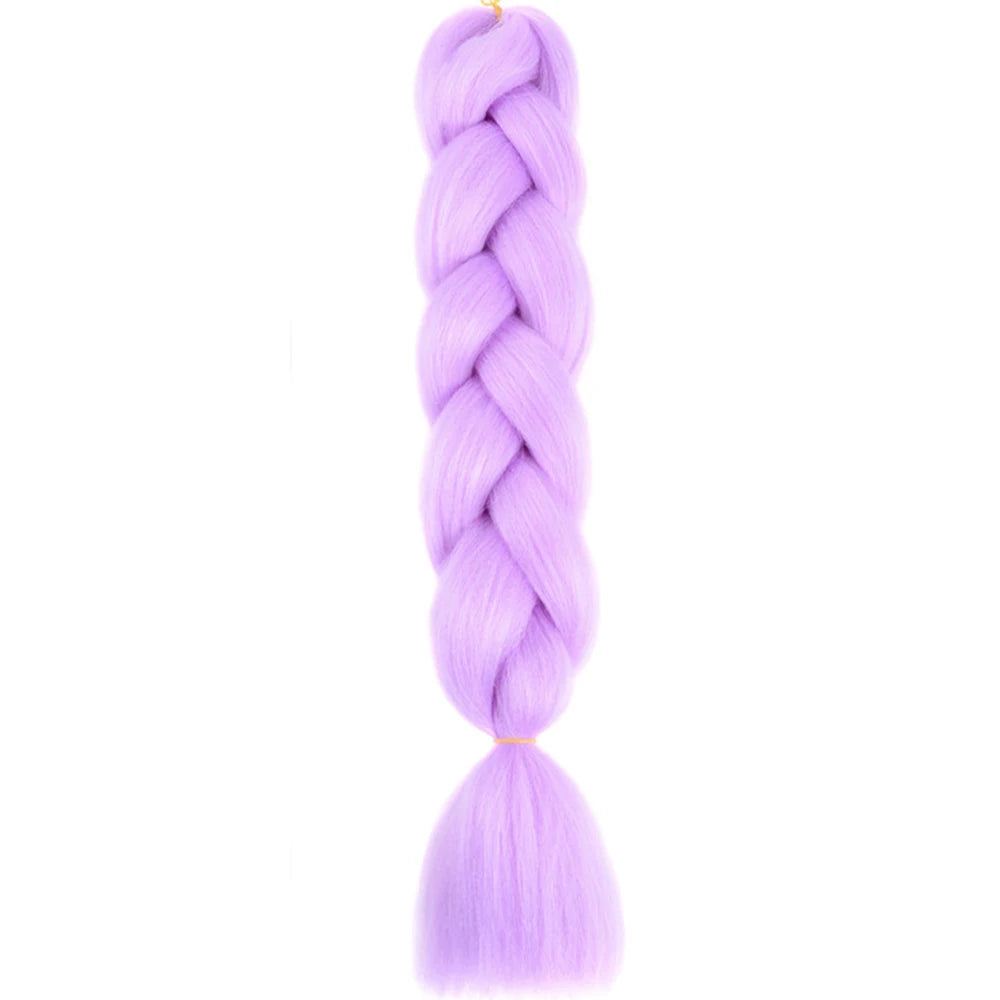 GlowStrands 24” Jumbo Braids for Kids & Adults – Ombre Kanekalon Hair Extensions, Easy Styling & Natural Feel
