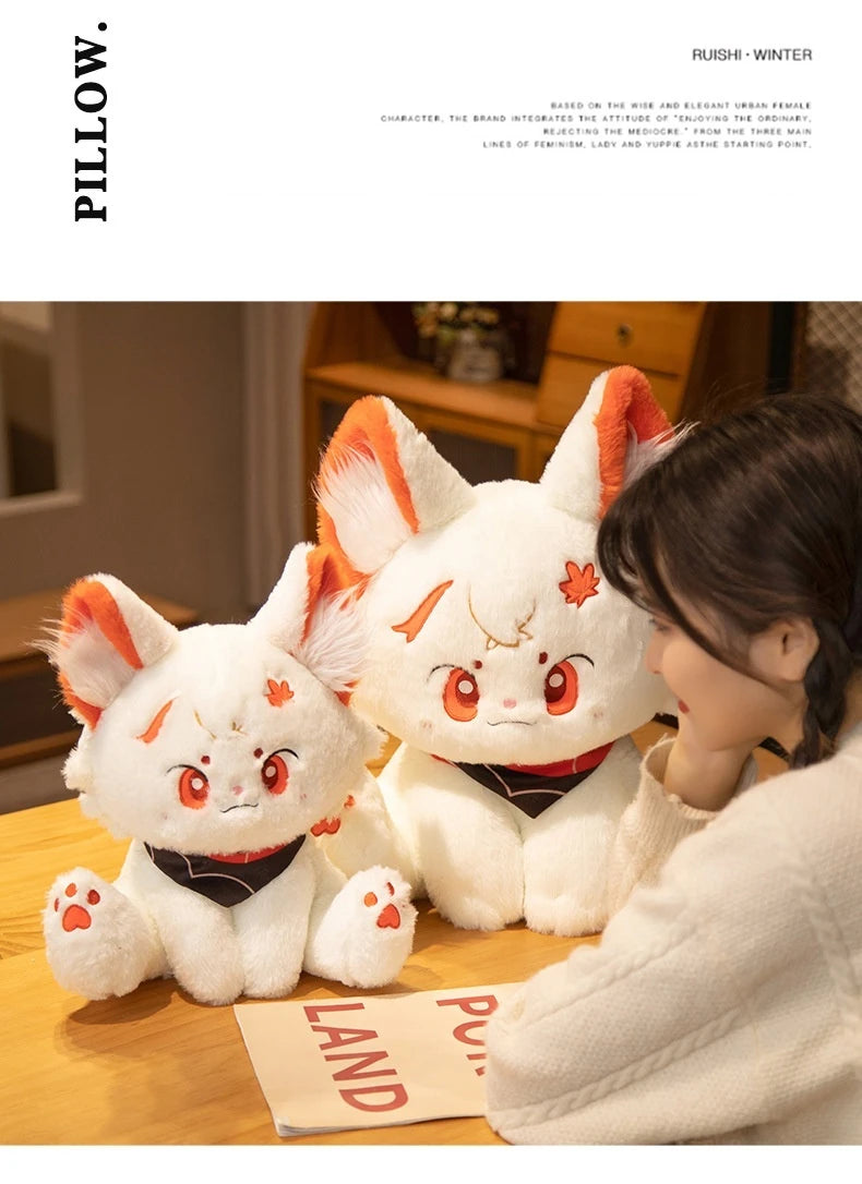 Adorable 42CM Genshin-Inspired Cat Plush – Kazuha, Scaramouche & Xiao | Soft Anime Pillow Toy for Fans & Gift Giving