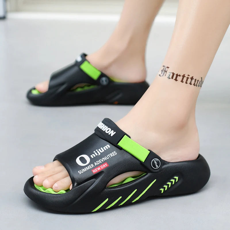 Men's EVA Platform Slides — Soft-Sole Sandals for Indoor & Outdoor Wear