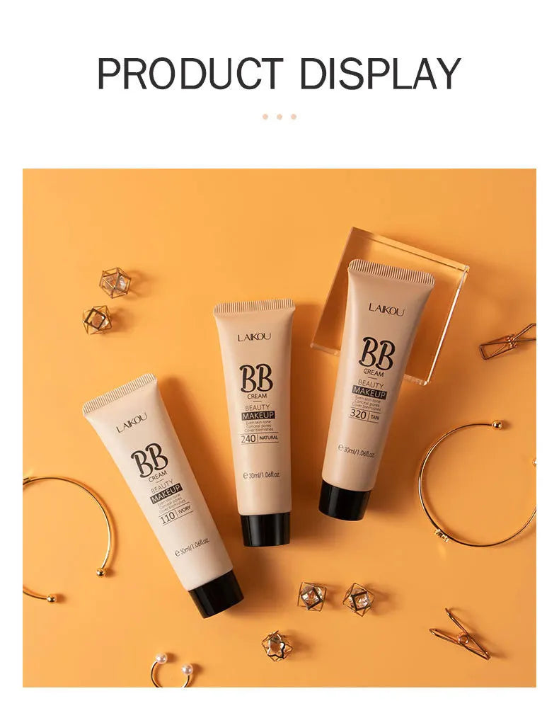 LAIKOU BB Cream with SPF — Lightweight Liquid Foundation & Concealer
