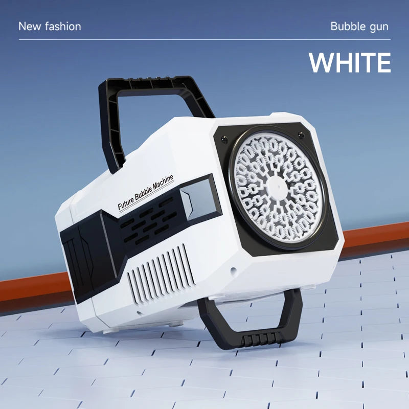 Automatic 69-Hole Bubble Gun Machine with Lights – Soap Bubble Blower Toy for Kids