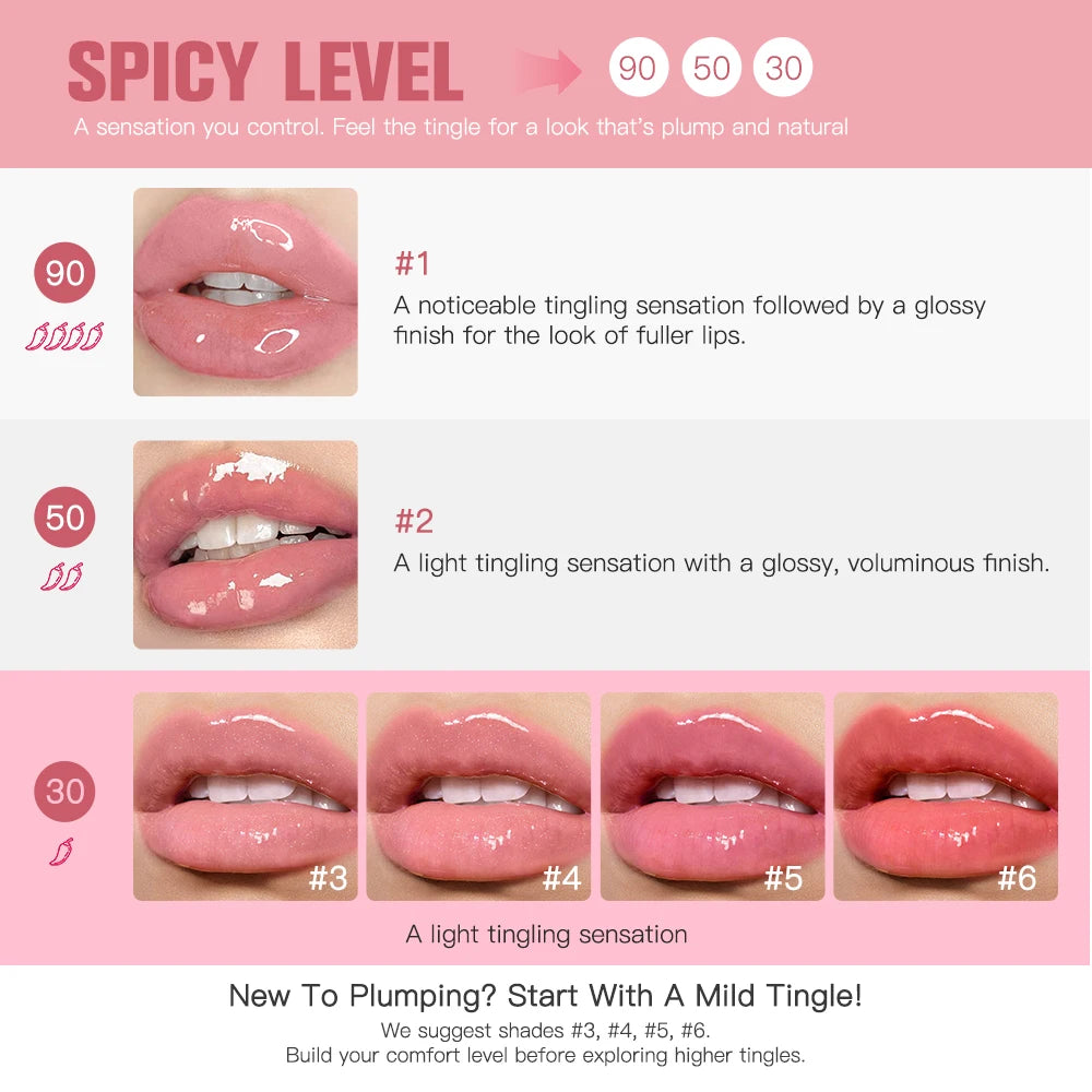 Hydrating Lip Plumper Gloss – Moisturizing Serum for Fuller, Smoother Looking Lips